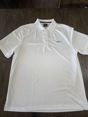 Peter Millar White Men's Performance Polo with Marlin Logo